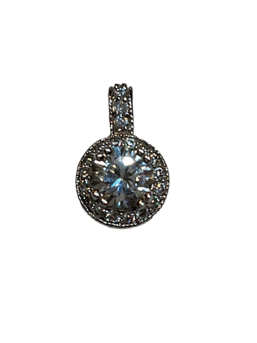 PREMIER DESIGNS Silver & Cubic Zirconia Necklace Pendant